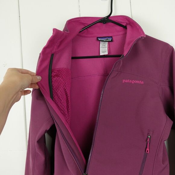 Patagonia Adze Soft Shell Polartec Full Zip Jacket Womens Size Small Purple - Picture 8 of 13